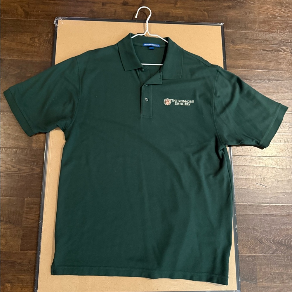 Glenmore Distillery Logo Polo Shirt – Green, Size Large
